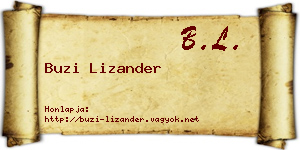 Buzi Lizander névjegykártya